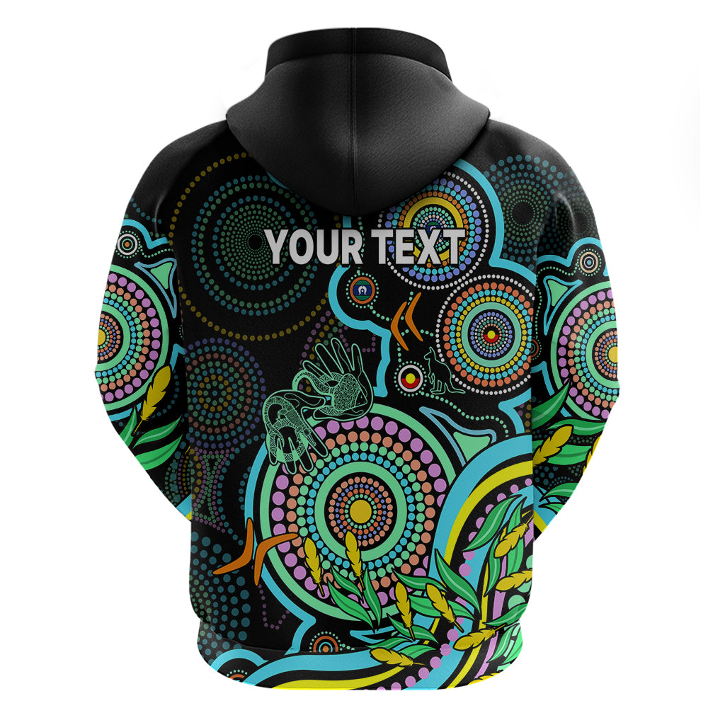 Custom NAIDOC Week 2023 Hoodie Indigenous Tribal Ver.02 - Aqua LT9 - Vibe Hoodie Shop