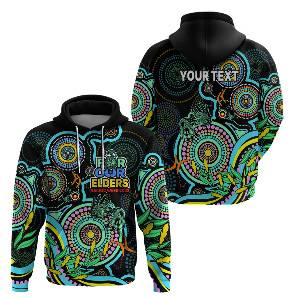 Custom NAIDOC Week 2023 Hoodie Indigenous Tribal Ver.02 - Aqua LT9 - Vibe Hoodie Shop