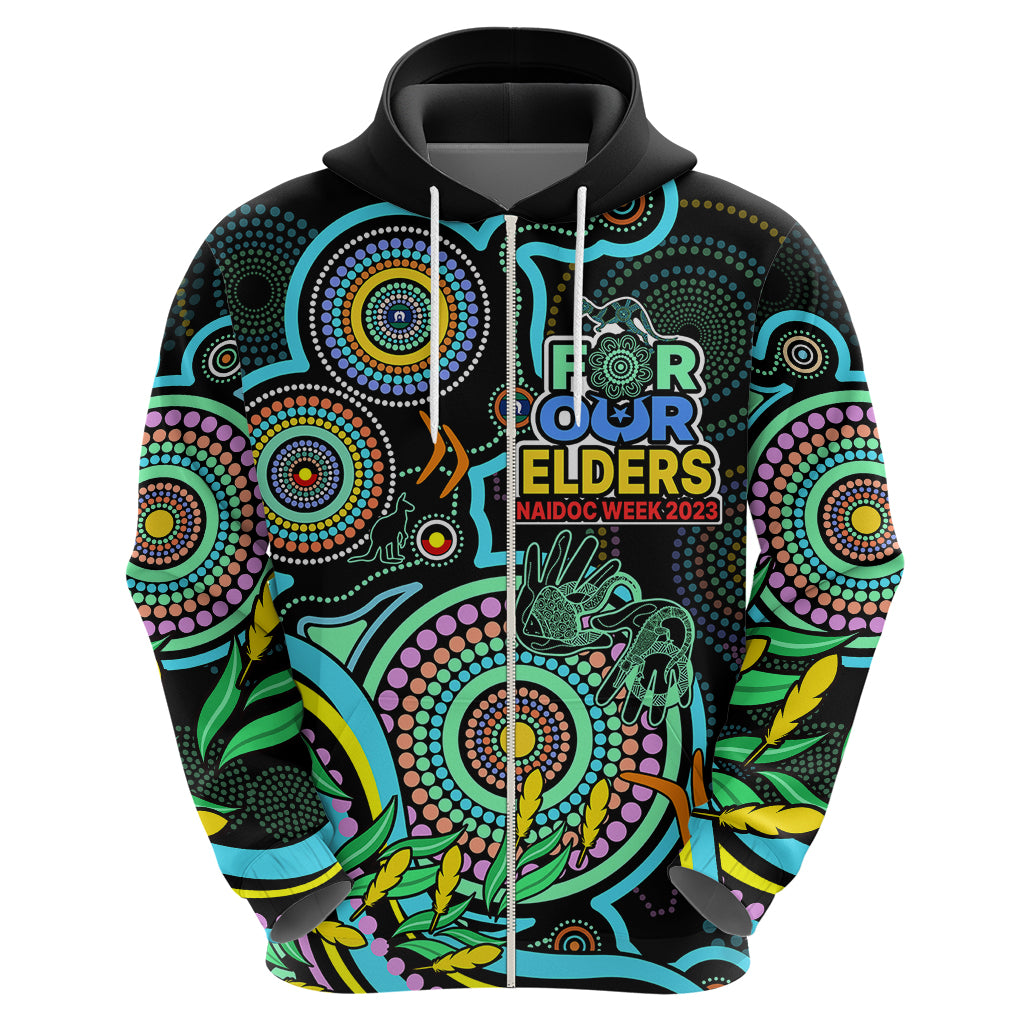 Custom NAIDOC Week 2023 Hoodie Indigenous Tribal Ver.02 - Aqua LT9 - Vibe Hoodie Shop