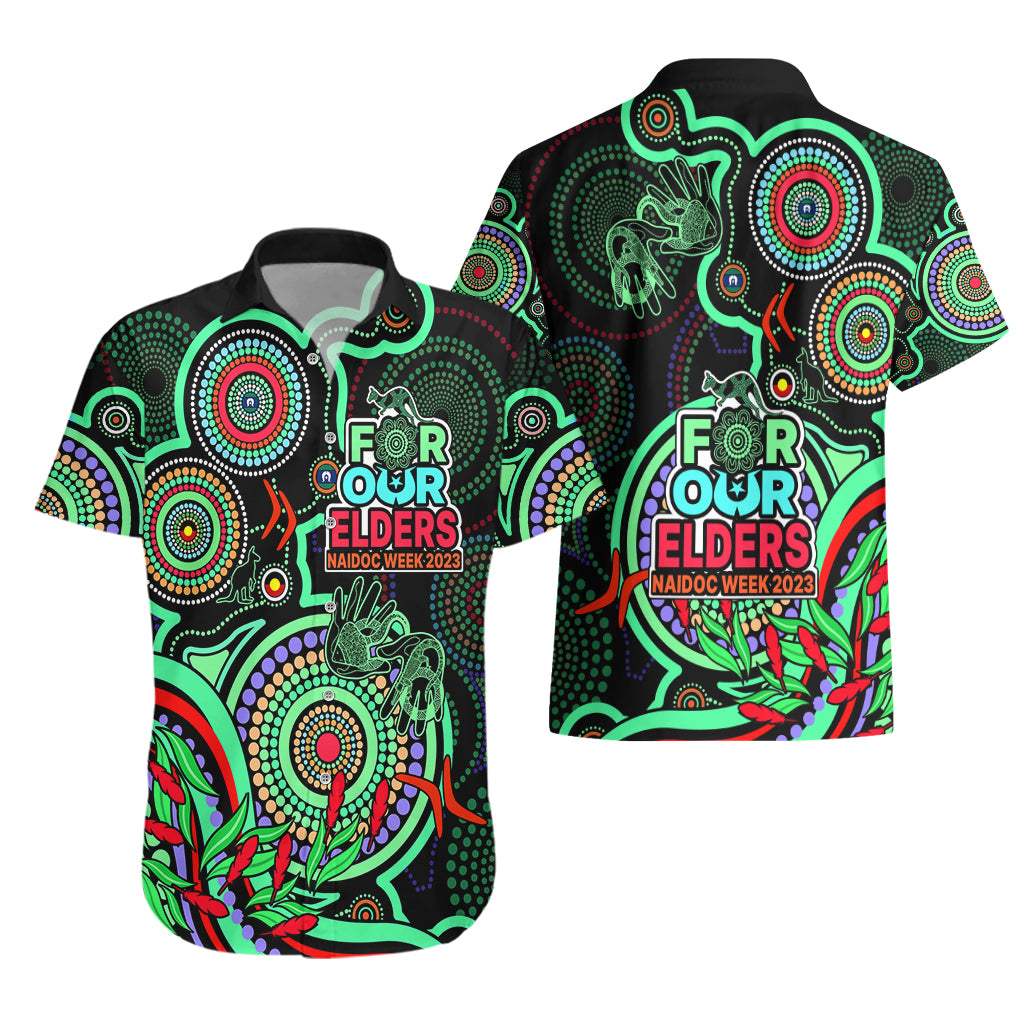 NAIDOC Week 2023 Hawaiian Shirt Indigenous Tribal Ver.02 - Green - Vibe Hoodie Shop
