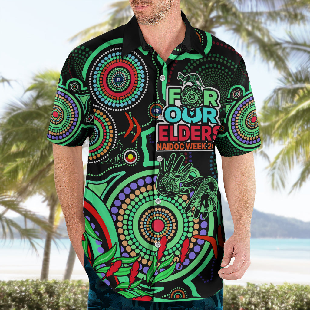 NAIDOC Week 2023 Hawaiian Shirt Indigenous Tribal Ver.02 - Green - Vibe Hoodie Shop