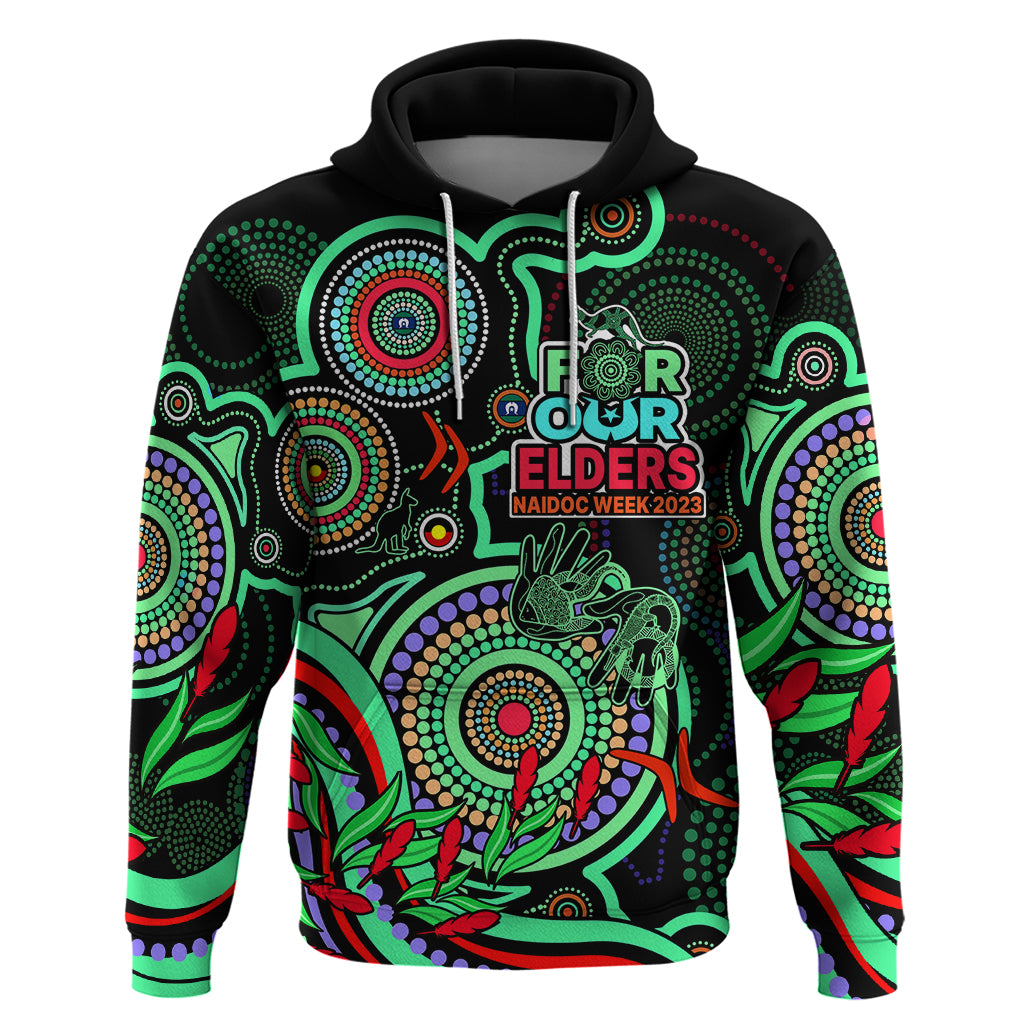 NAIDOC Week 2023 Hoodie Indigenous Tribal Ver.02 - Green LT9 - Vibe Hoodie Shop