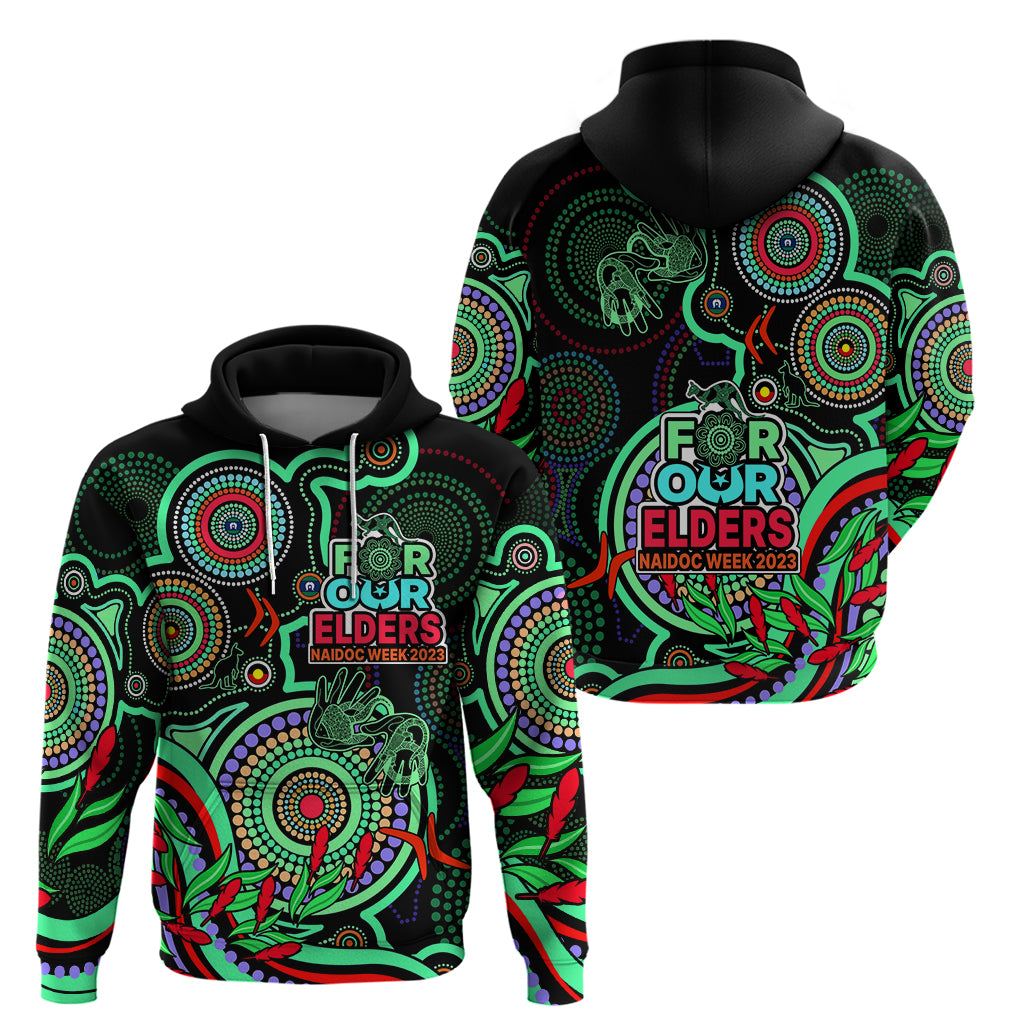 NAIDOC Week 2023 Hoodie Indigenous Tribal Ver.02 - Green LT9 - Vibe Hoodie Shop
