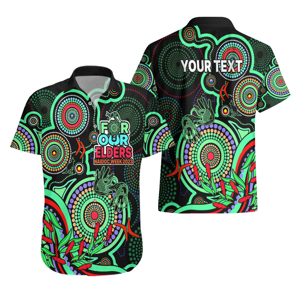 Custom NAIDOC Week 2023 Hawaiian Shirt Indigenous Tribal Ver.02 - Green - Vibe Hoodie Shop