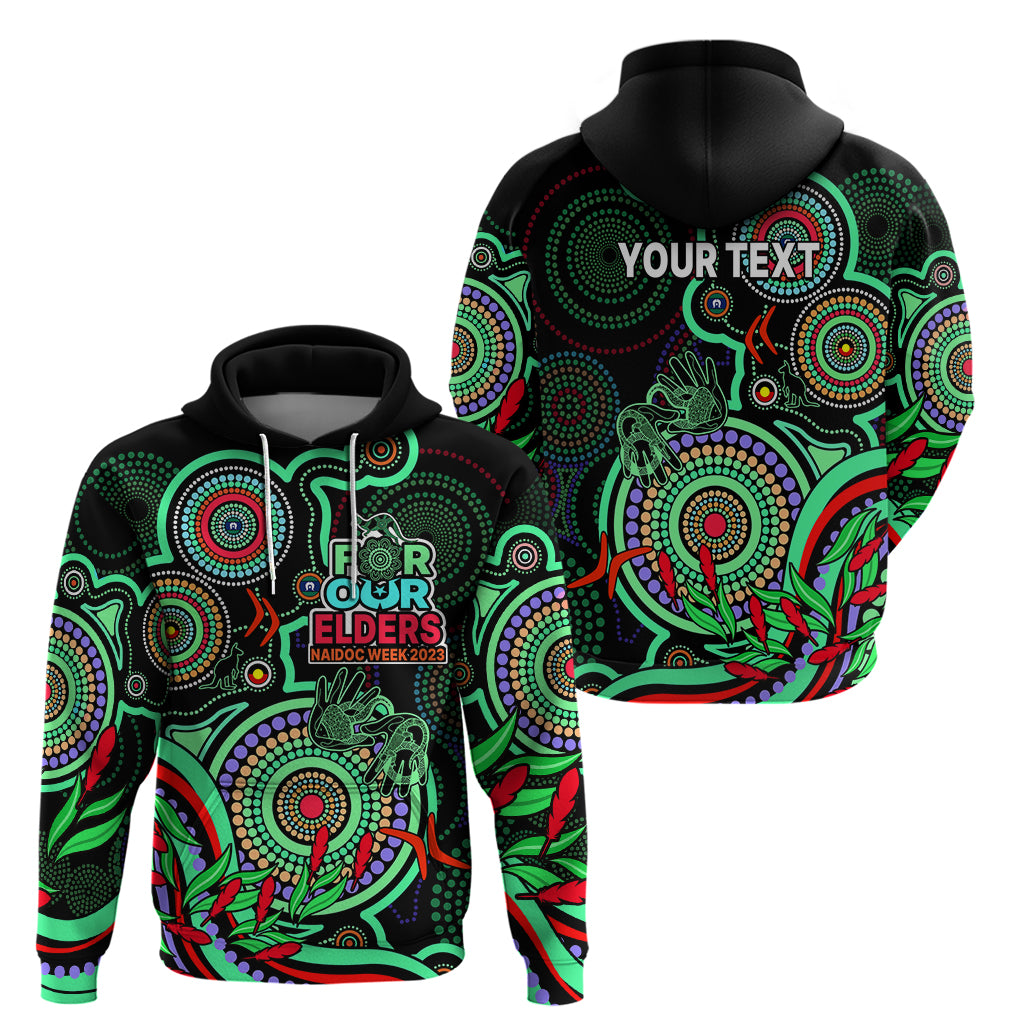 Custom NAIDOC Week 2023 Hoodie Indigenous Tribal Ver.02 - Green LT9 - Vibe Hoodie Shop