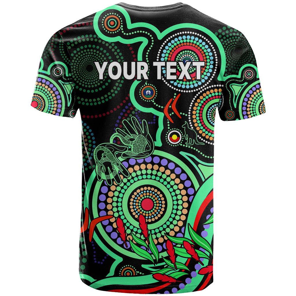 Custom NAIDOC Week 2023 T Shirt Indigenous Tribal Ver.02 - Green LT9 - Vibe Hoodie Shop