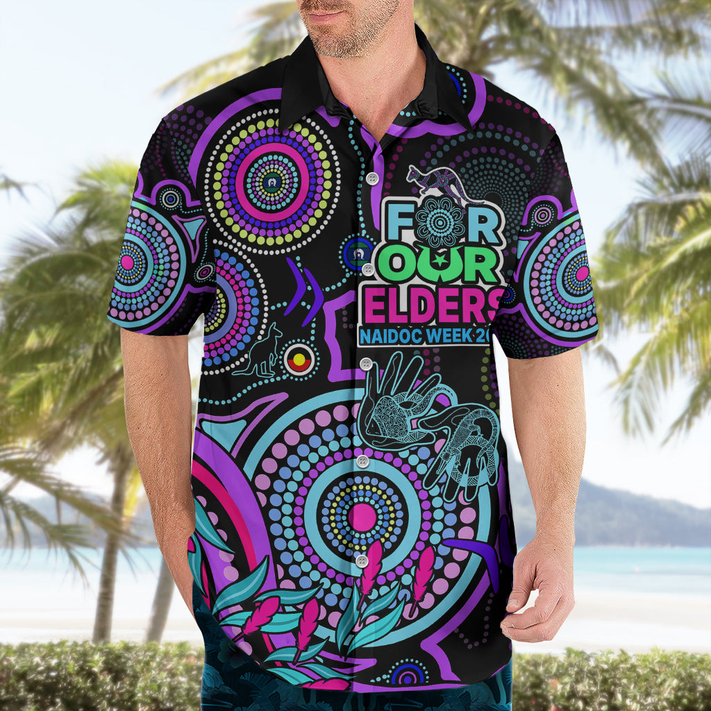 NAIDOC Week 2023 Hawaiian Shirt Indigenous Tribal Ver.02 - Purple - Vibe Hoodie Shop