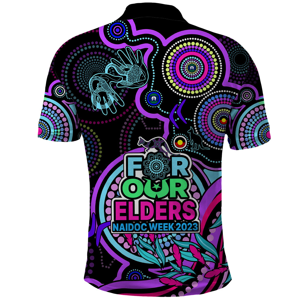 NAIDOC Week 2023 Polo Shirt Indigenous Tribal Ver.02 - Purple LT9 - Vibe Hoodie Shop