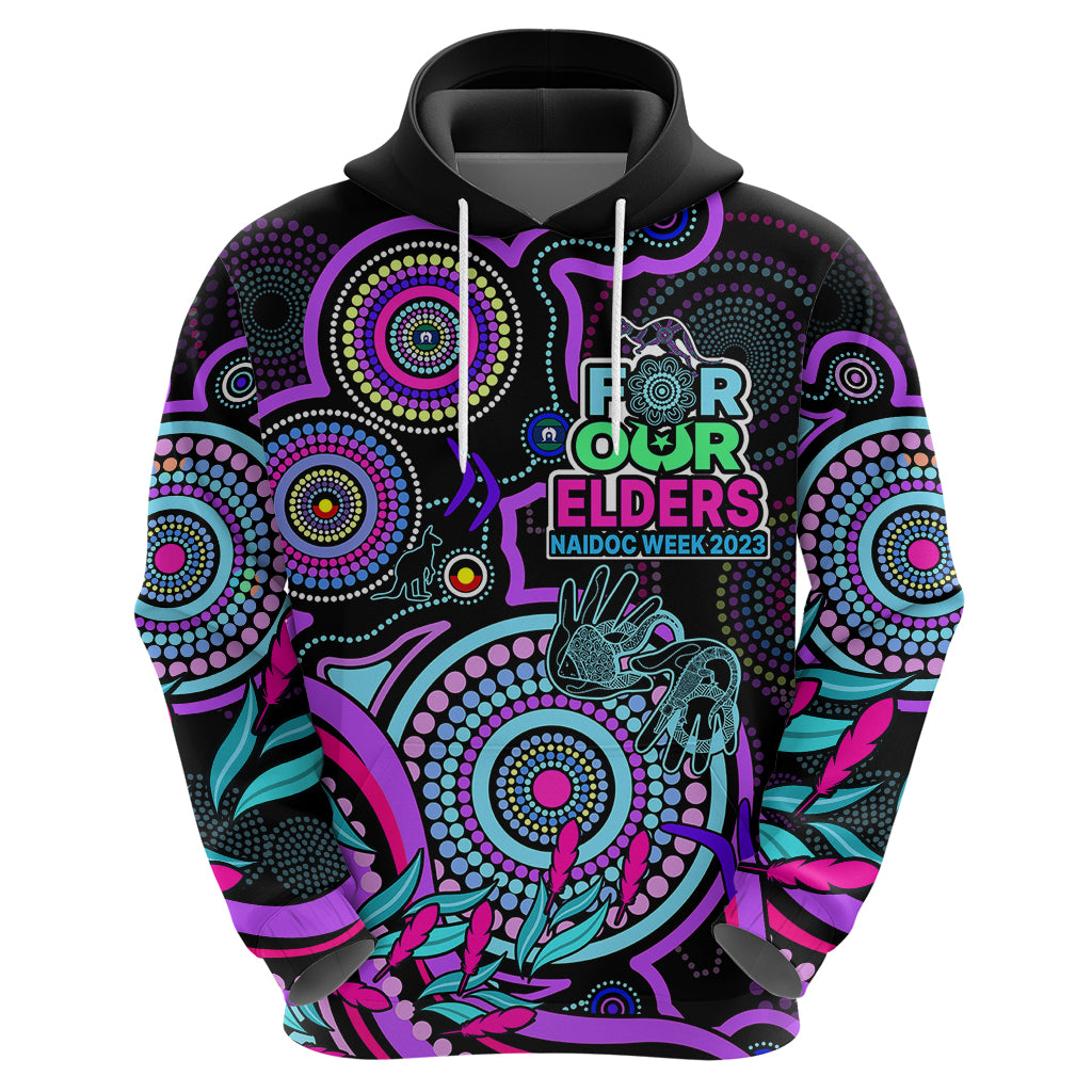 Custom NAIDOC Week 2023 Hoodie Indigenous Tribal Ver.02 - Purple LT9 - Vibe Hoodie Shop