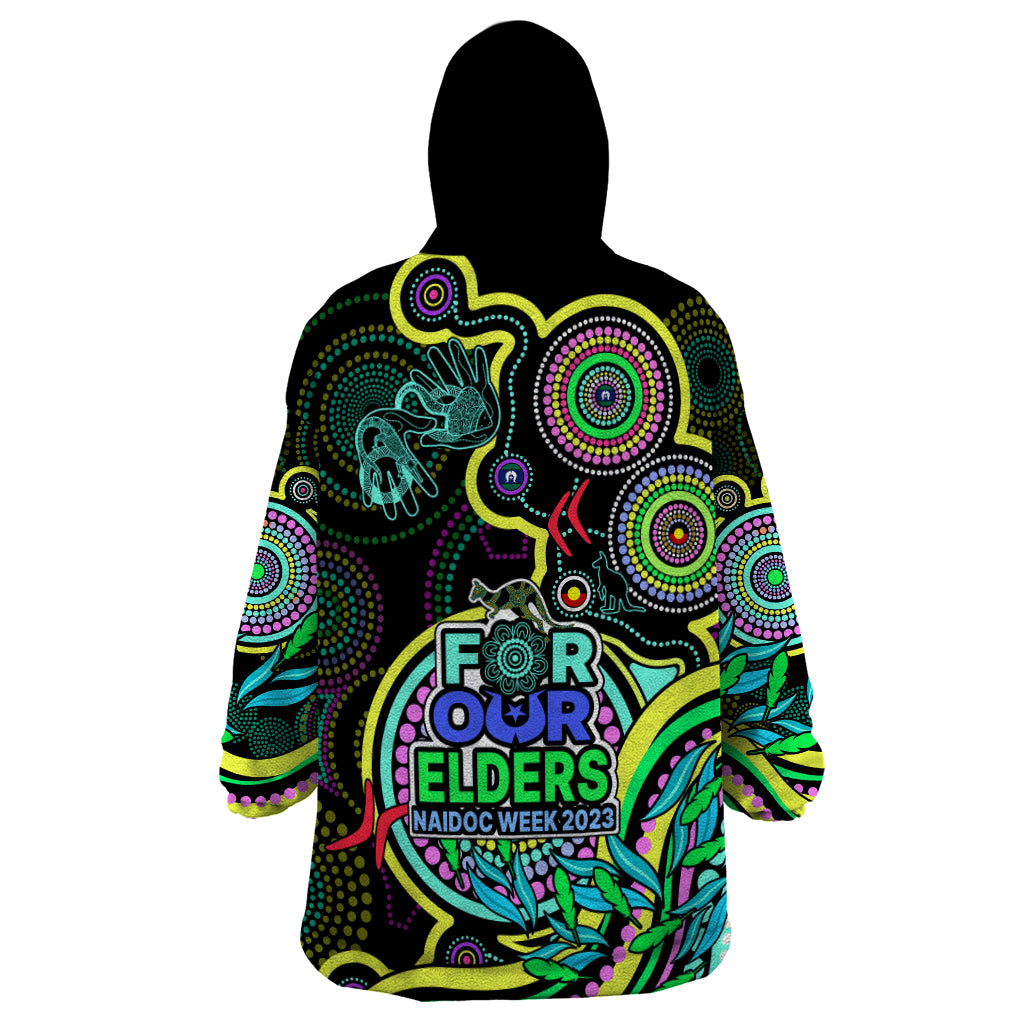 NAIDOC Week 2023 Wearable Blanket Hoodie Indigenous Tribal Ver.02 - Yellow - Vibe Hoodie Shop