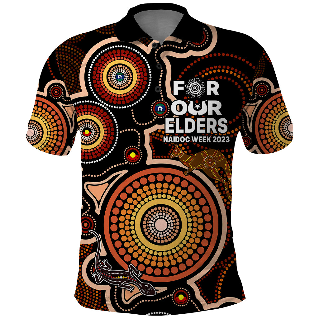 NAIDOC Week 2023 Polo Shirt Indigenous Tribal Ver.01 LT9 - Vibe Hoodie Shop