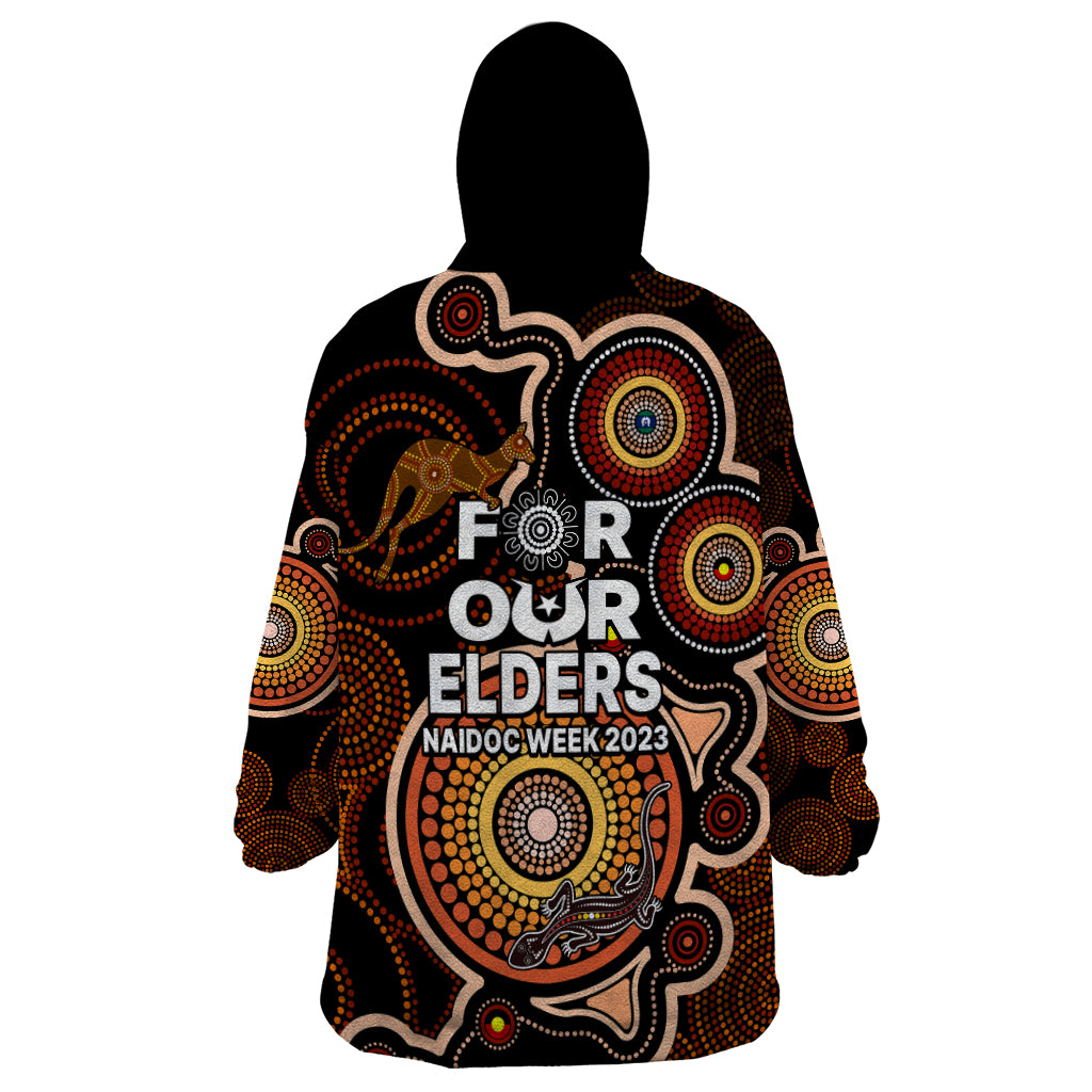 NAIDOC Week 2023 Wearable Blanket Hoodie Indigenous Tribal Ver.01 - Vibe Hoodie Shop