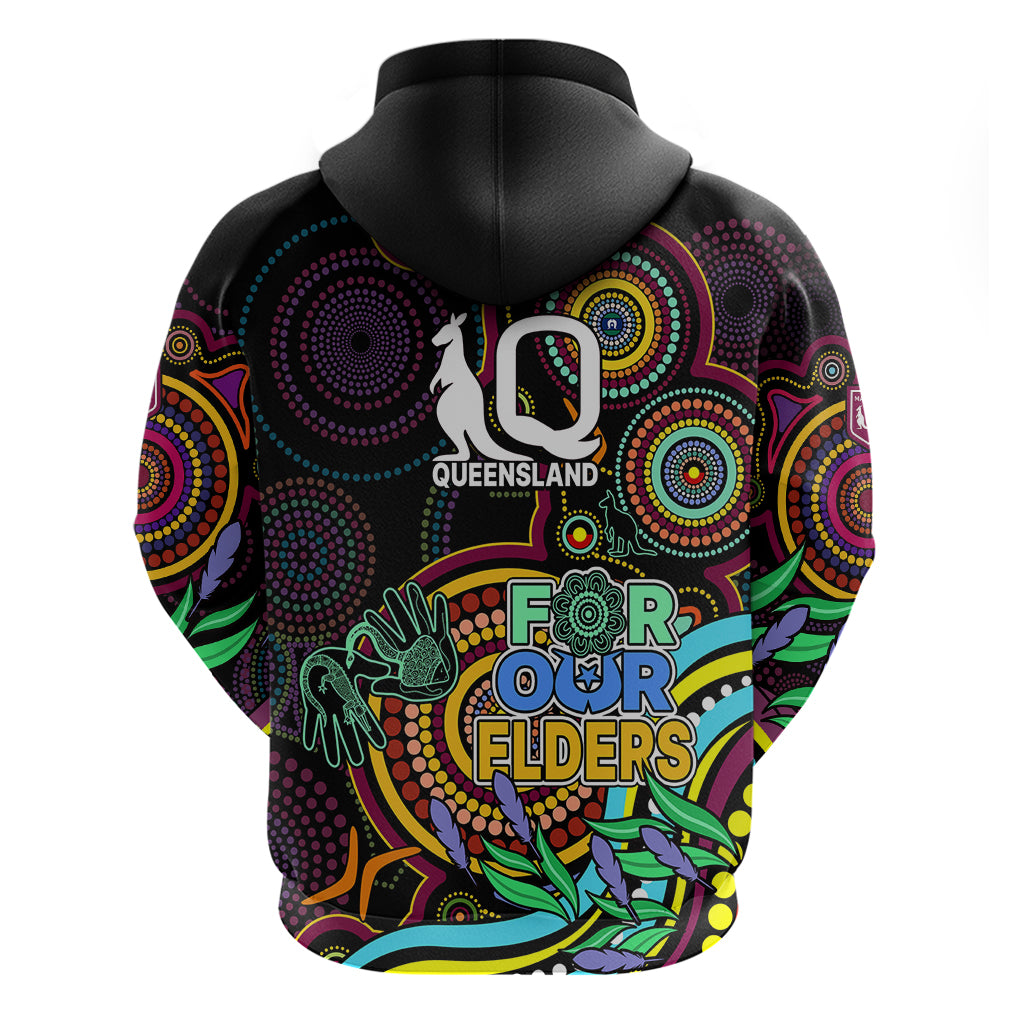 NAIDOC 2023 Maroon Rugby Hoodie Queensland Indigenous Tribal LT9 - Vibe Hoodie Shop