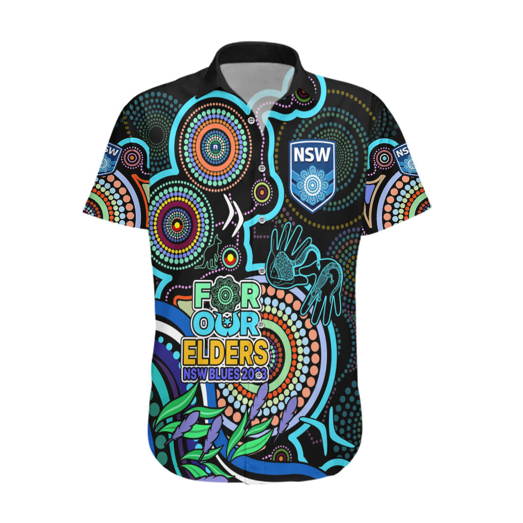 NAIDOC 2023 NSW Blues Rugby Hawaiian Shirt New South Wales Indigenous Tribal - Vibe Hoodie Shop