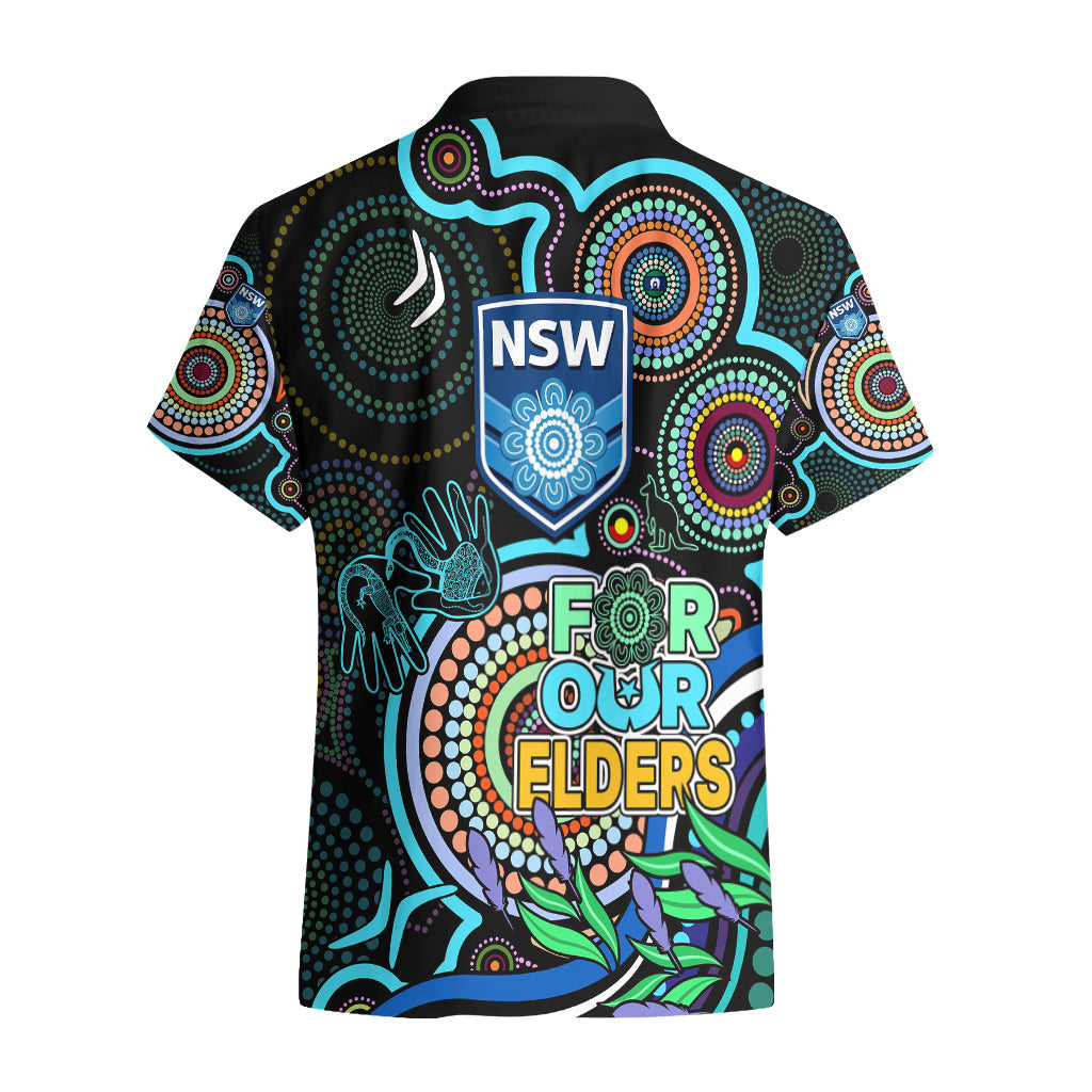 NAIDOC 2023 NSW Blues Rugby Hawaiian Shirt New South Wales Indigenous Tribal - Vibe Hoodie Shop