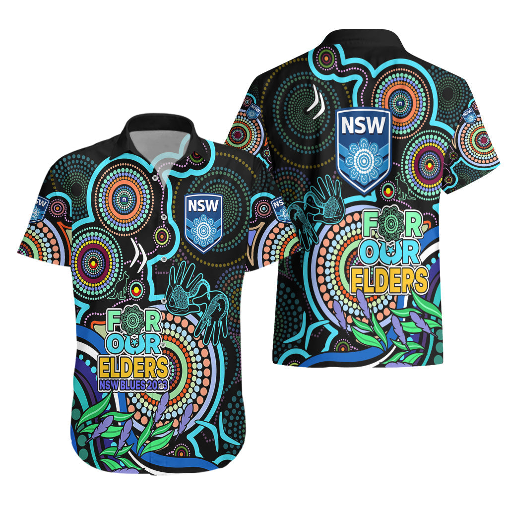 NAIDOC 2023 NSW Blues Rugby Hawaiian Shirt New South Wales Indigenous Tribal - Vibe Hoodie Shop