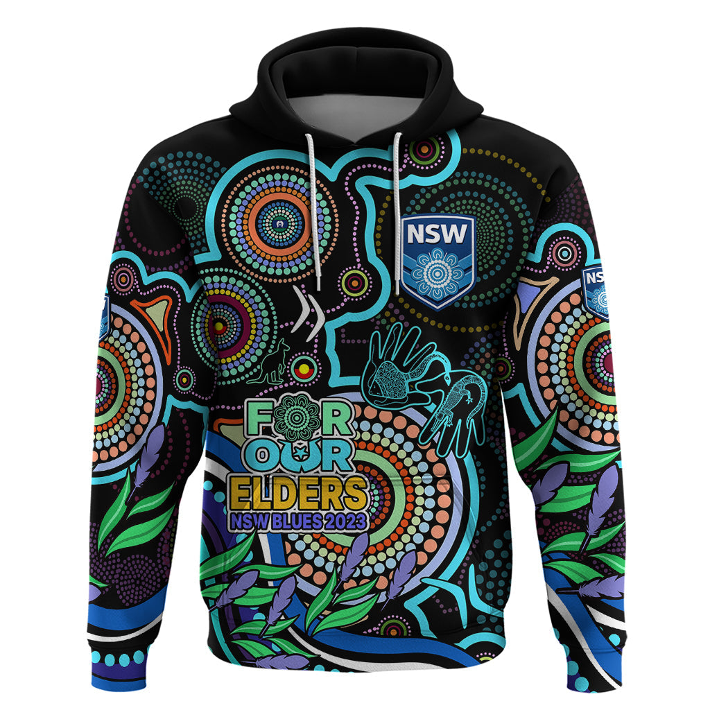 NAIDOC 2023 NSW Blues Rugby Hoodie New South Wales Indigenous Tribal LT9 - Vibe Hoodie Shop