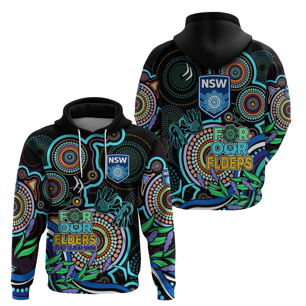 NAIDOC 2023 NSW Blues Rugby Hoodie New South Wales Indigenous Tribal LT9 - Vibe Hoodie Shop