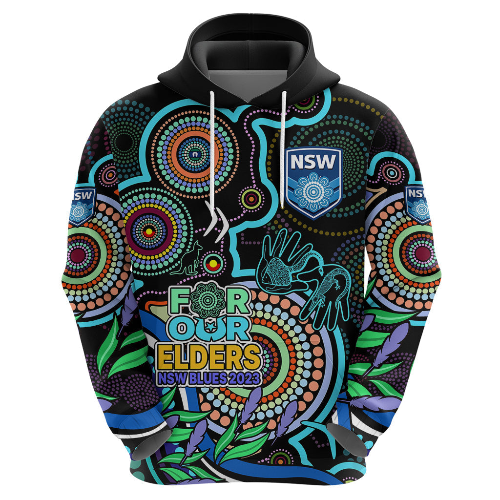 NAIDOC 2023 NSW Blues Rugby Hoodie New South Wales Indigenous Tribal LT9 - Vibe Hoodie Shop