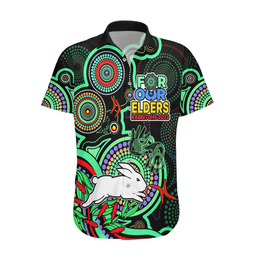 NAIDOC 2023 Rabbitohs Rugby Hawaiian Shirt The Bunnies Indigenous Tribal - Vibe Hoodie Shop