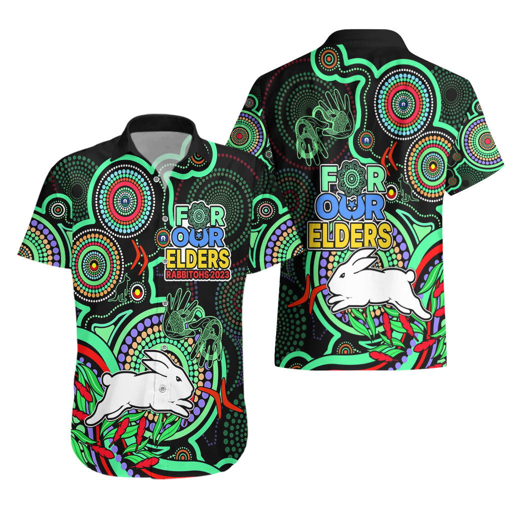 NAIDOC 2023 Rabbitohs Rugby Hawaiian Shirt The Bunnies Indigenous Tribal - Vibe Hoodie Shop