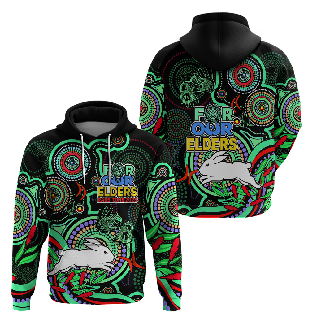 NAIDOC 2023 Rabbitohs Rugby Hoodie The Bunnies Indigenous Tribal LT9 - Vibe Hoodie Shop