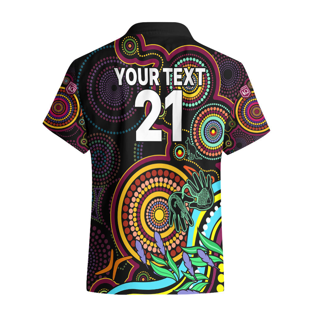 (Custom Text And Number) NAIDOC 2023 Maroon Rugby Hawaiian Shirt Queensland Indigenous Tribal - Vibe Hoodie Shop