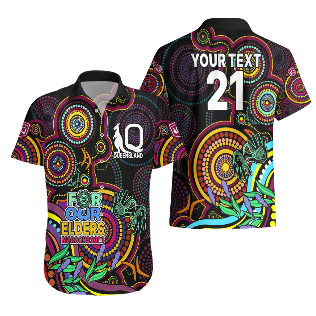 (Custom Text And Number) NAIDOC 2023 Maroon Rugby Hawaiian Shirt Queensland Indigenous Tribal - Vibe Hoodie Shop