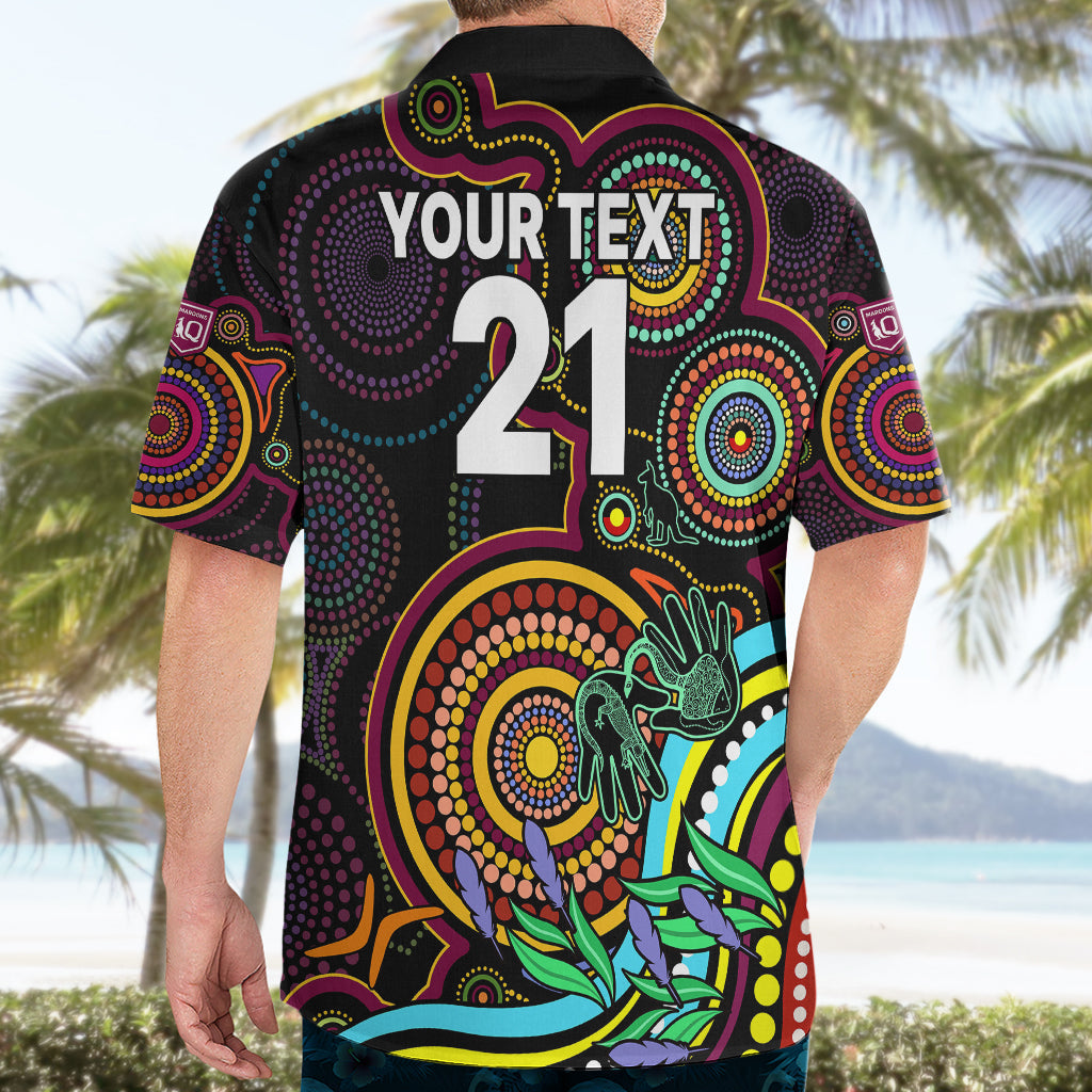 (Custom Text And Number) NAIDOC 2023 Maroon Rugby Hawaiian Shirt Queensland Indigenous Tribal - Vibe Hoodie Shop