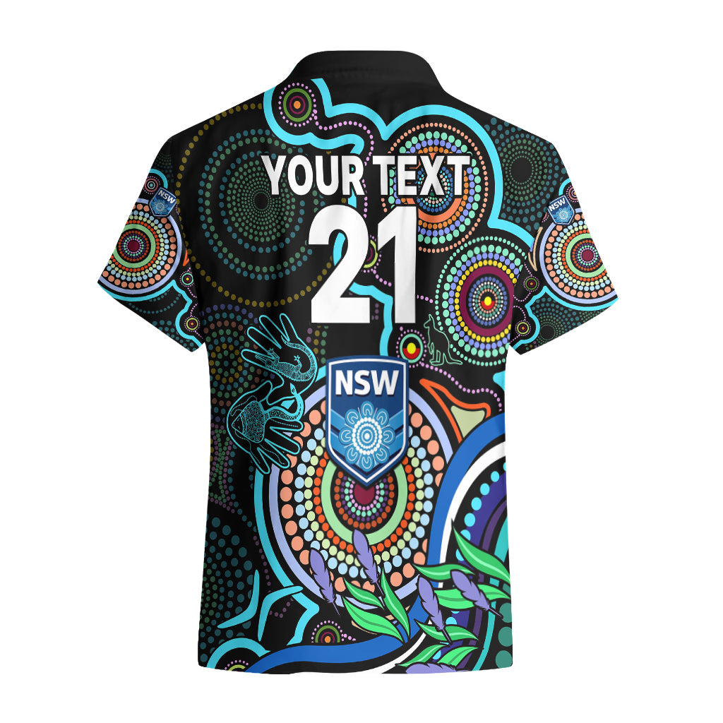 (Custom Text And Number) NAIDOC 2023 NSW Blues Rugby Hawaiian Shirt New South Wales Indigenous Tribal - Vibe Hoodie Shop