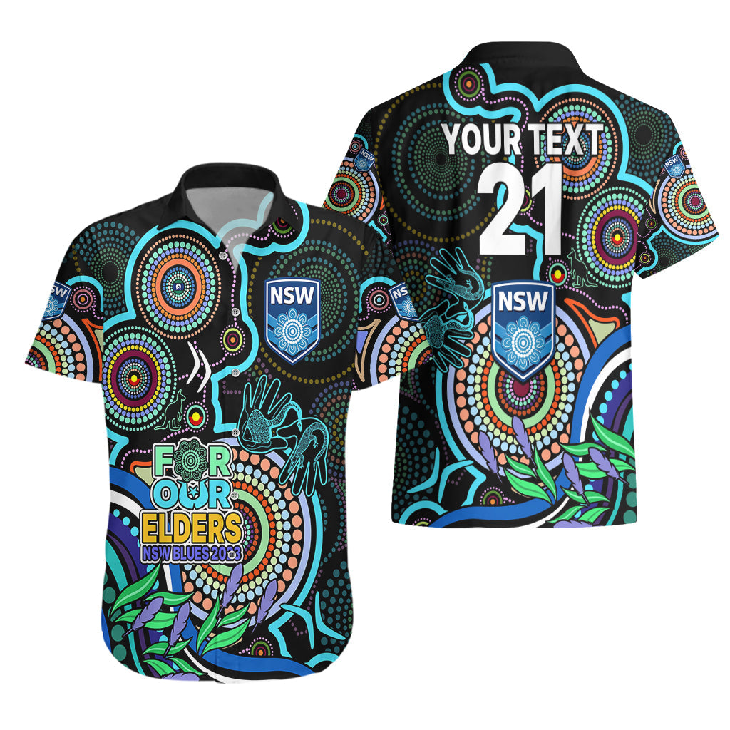 (Custom Text And Number) NAIDOC 2023 NSW Blues Rugby Hawaiian Shirt New South Wales Indigenous Tribal - Vibe Hoodie Shop