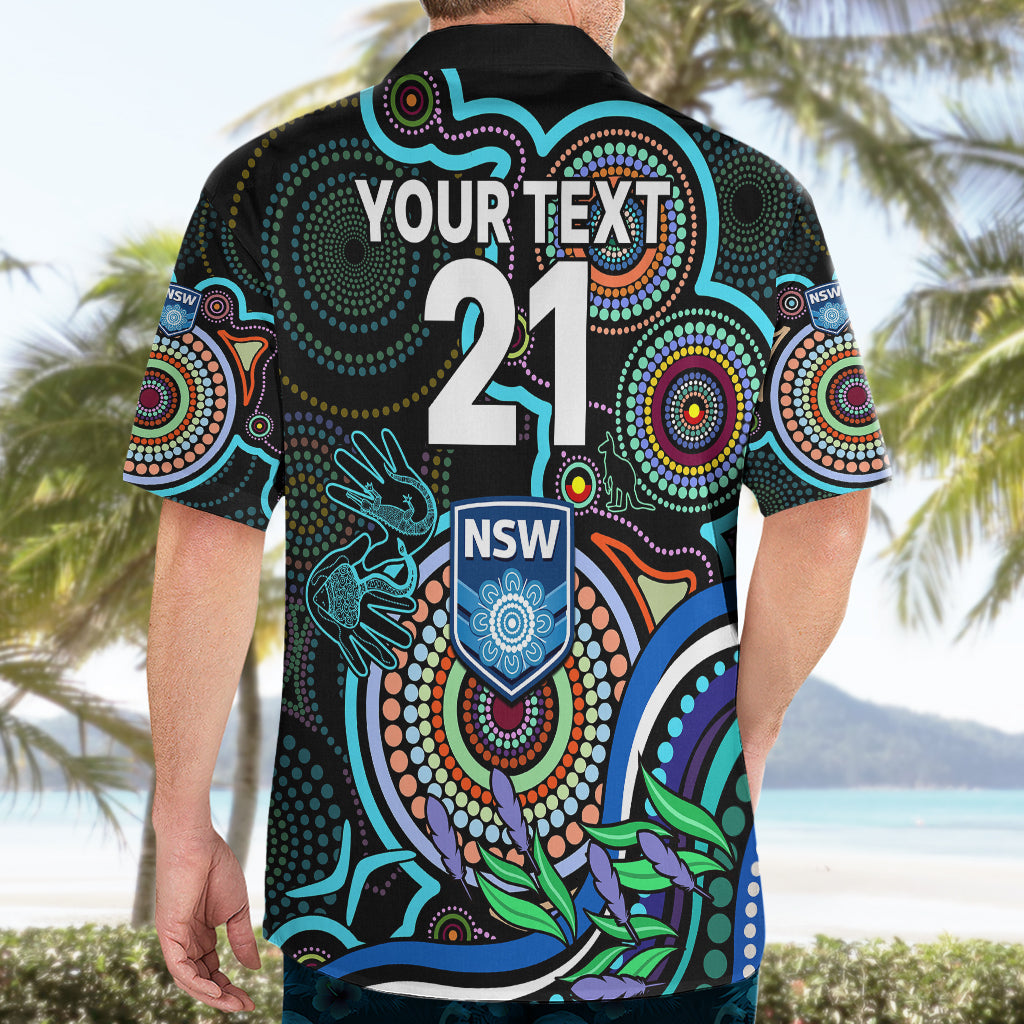 (Custom Text And Number) NAIDOC 2023 NSW Blues Rugby Hawaiian Shirt New South Wales Indigenous Tribal - Vibe Hoodie Shop