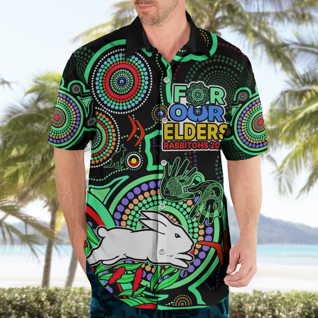 (Custom Text And Number) NAIDOC 2023 Rabbitohs Rugby Hawaiian Shirt The Bunnies Indigenous Tribal - Vibe Hoodie Shop