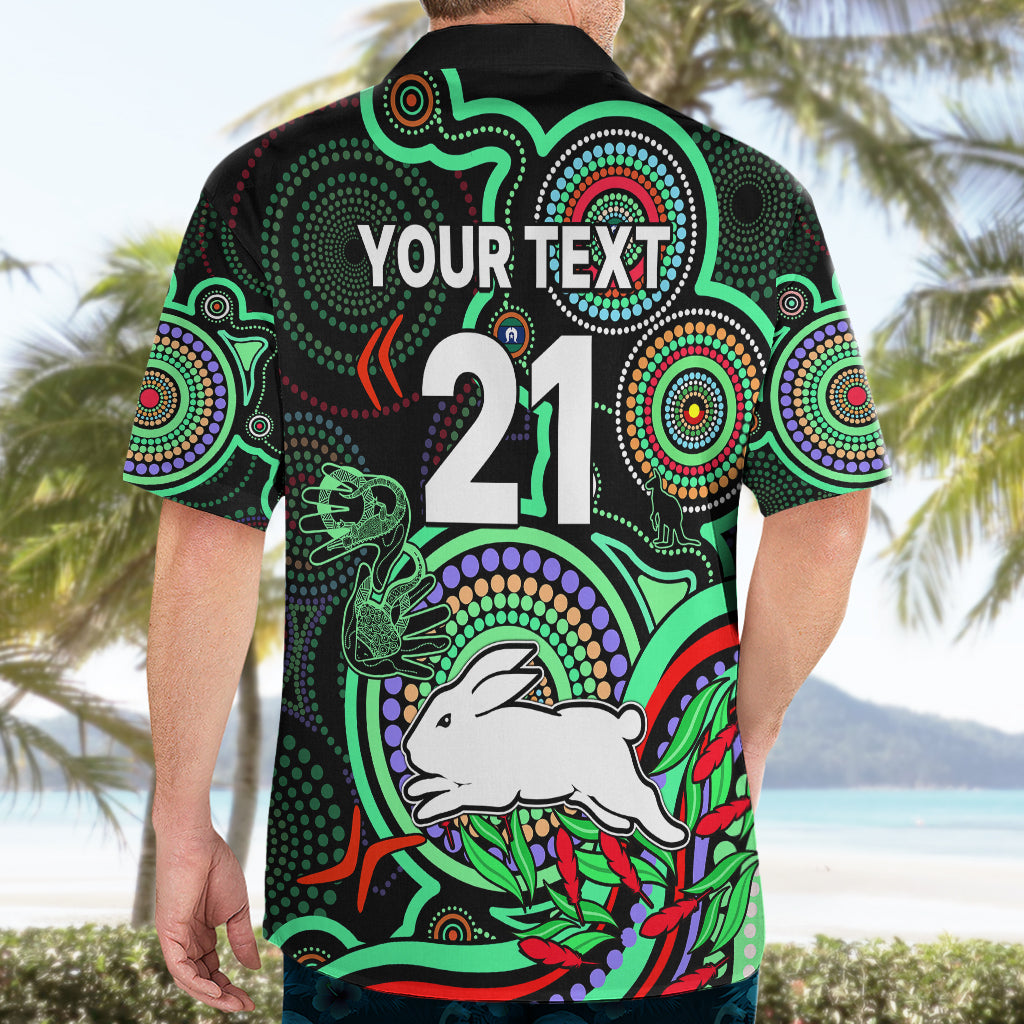 (Custom Text And Number) NAIDOC 2023 Rabbitohs Rugby Hawaiian Shirt The Bunnies Indigenous Tribal - Vibe Hoodie Shop