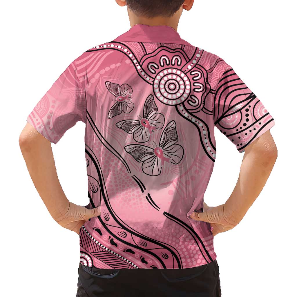 Pink Aboriginal Butterfly Ribbon Cancer Hawaiian Shirt - Vibe Hoodie Shop