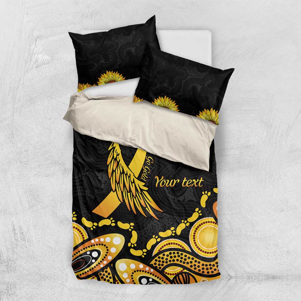 Be Bold Go Gold Aboriginal Ribbon Childhood Personalised Bedding Set - Vibe Hoodie Shop