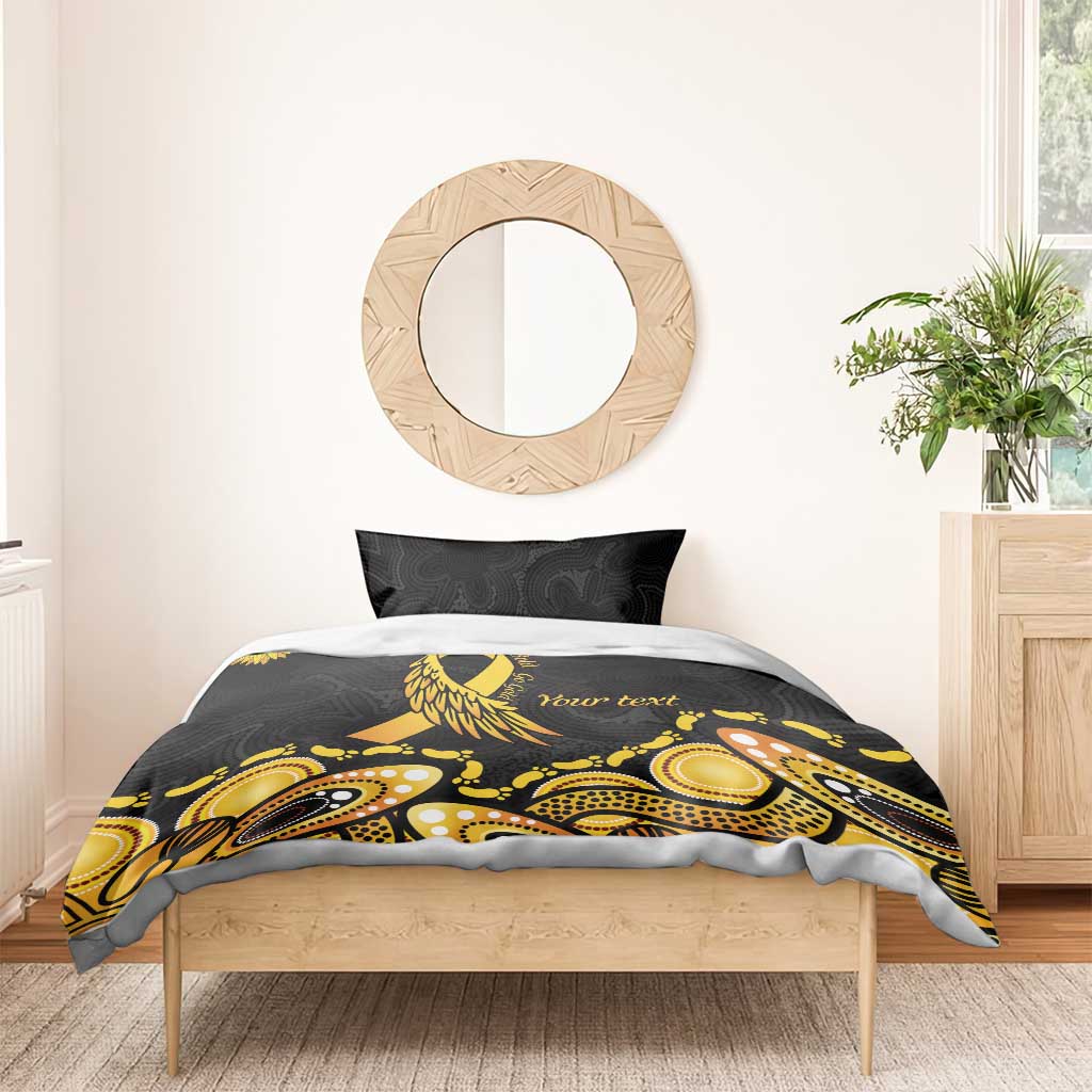 Be Bold Go Gold Aboriginal Ribbon Childhood Personalised Bedding Set - Vibe Hoodie Shop