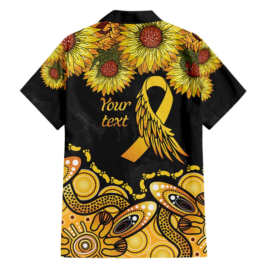 Be Bold Go Gold Aboriginal Ribbon Childhood Personalised Hawaiian Shirt - Vibe Hoodie Shop