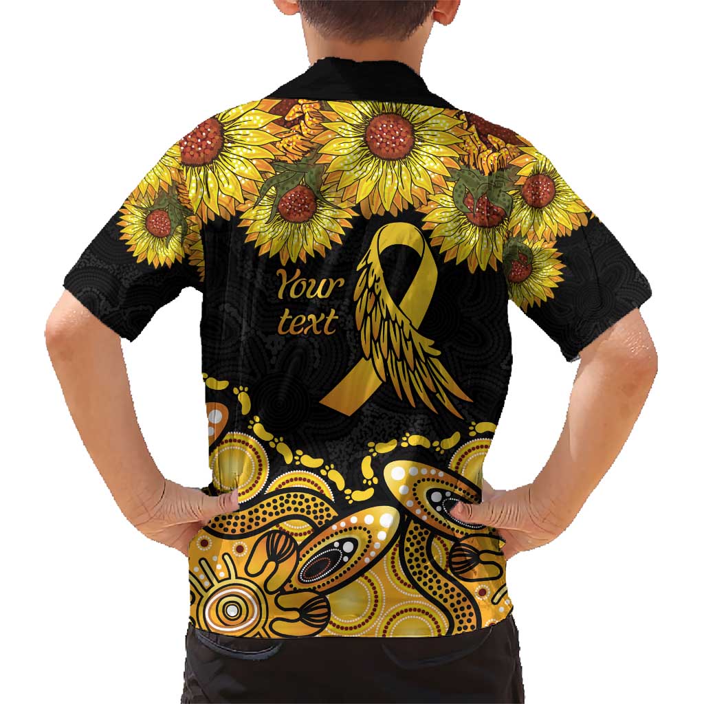 Be Bold Go Gold Aboriginal Ribbon Childhood Personalised Hawaiian Shirt - Vibe Hoodie Shop