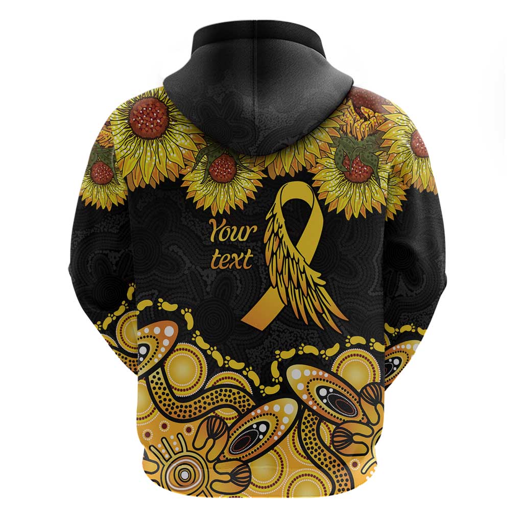 Be Bold Go Gold Aboriginal Ribbon Childhood Personalised Hoodie LT9 - Vibe Hoodie Shop