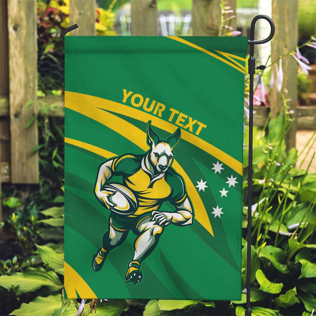 Personalized Australia Rugby Champion Garden Flag Wallabies Mascot with Sporty Style - Vibe Hoodie Shop