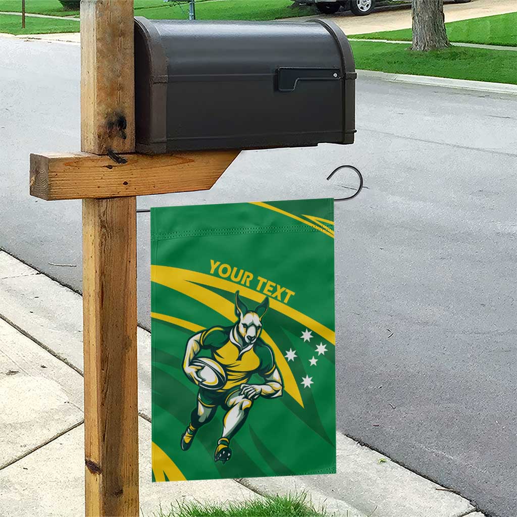 Personalized Australia Rugby Champion Garden Flag Wallabies Mascot with Sporty Style - Vibe Hoodie Shop