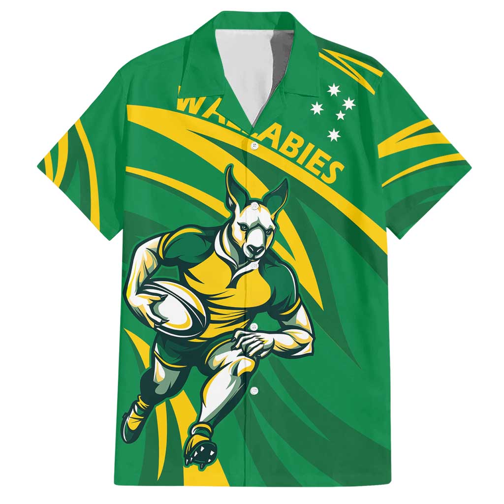 Personalized Australia Rugby Champion Hawaiian Shirt Wallabies Mascot with Sporty Style - Vibe Hoodie Shop