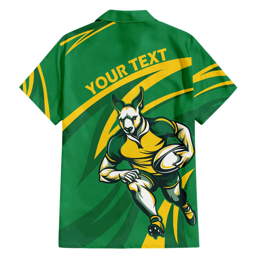 Personalized Australia Rugby Champion Hawaiian Shirt Wallabies Mascot with Sporty Style - Vibe Hoodie Shop