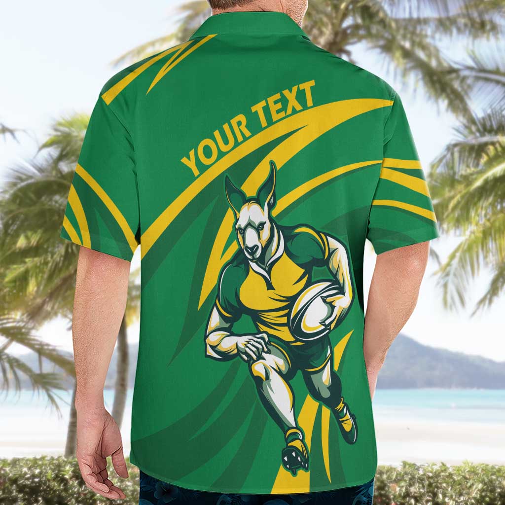 Personalized Australia Rugby Champion Hawaiian Shirt Wallabies Mascot with Sporty Style - Vibe Hoodie Shop