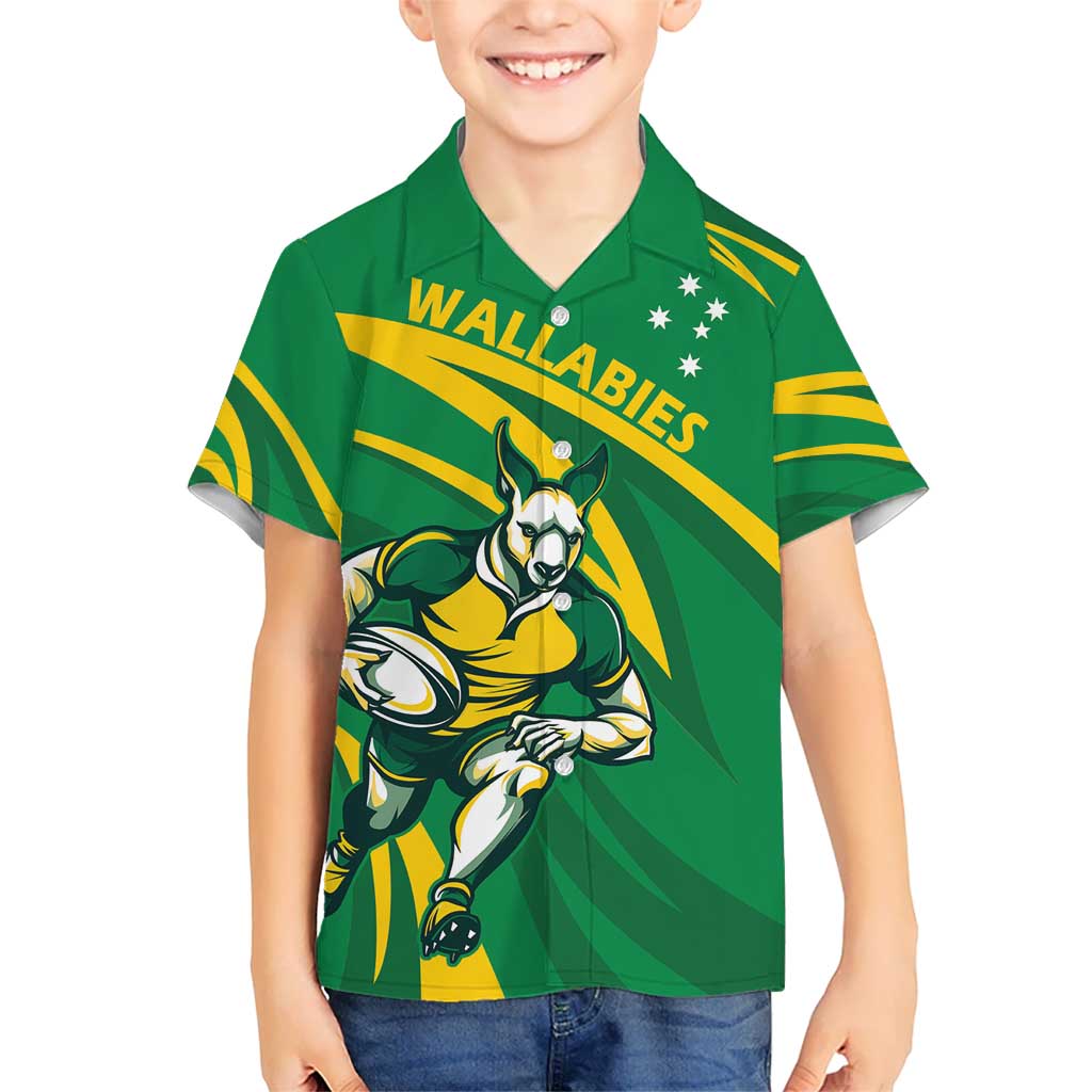 Personalized Australia Rugby Champion Hawaiian Shirt Wallabies Mascot with Sporty Style - Vibe Hoodie Shop