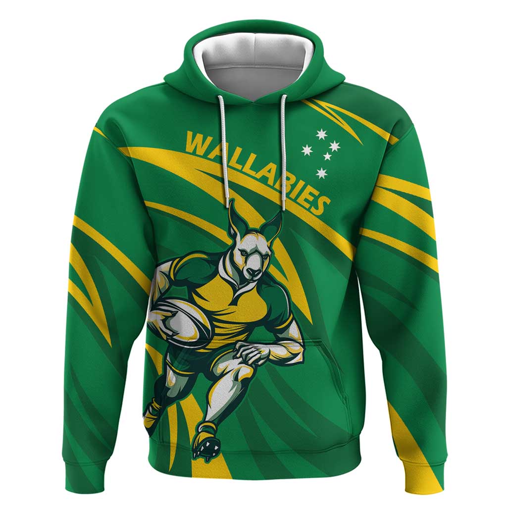 Personalized Australia Rugby Champion Hoodie Wallabies Mascot with Sporty Style LT9 - Vibe Hoodie Shop