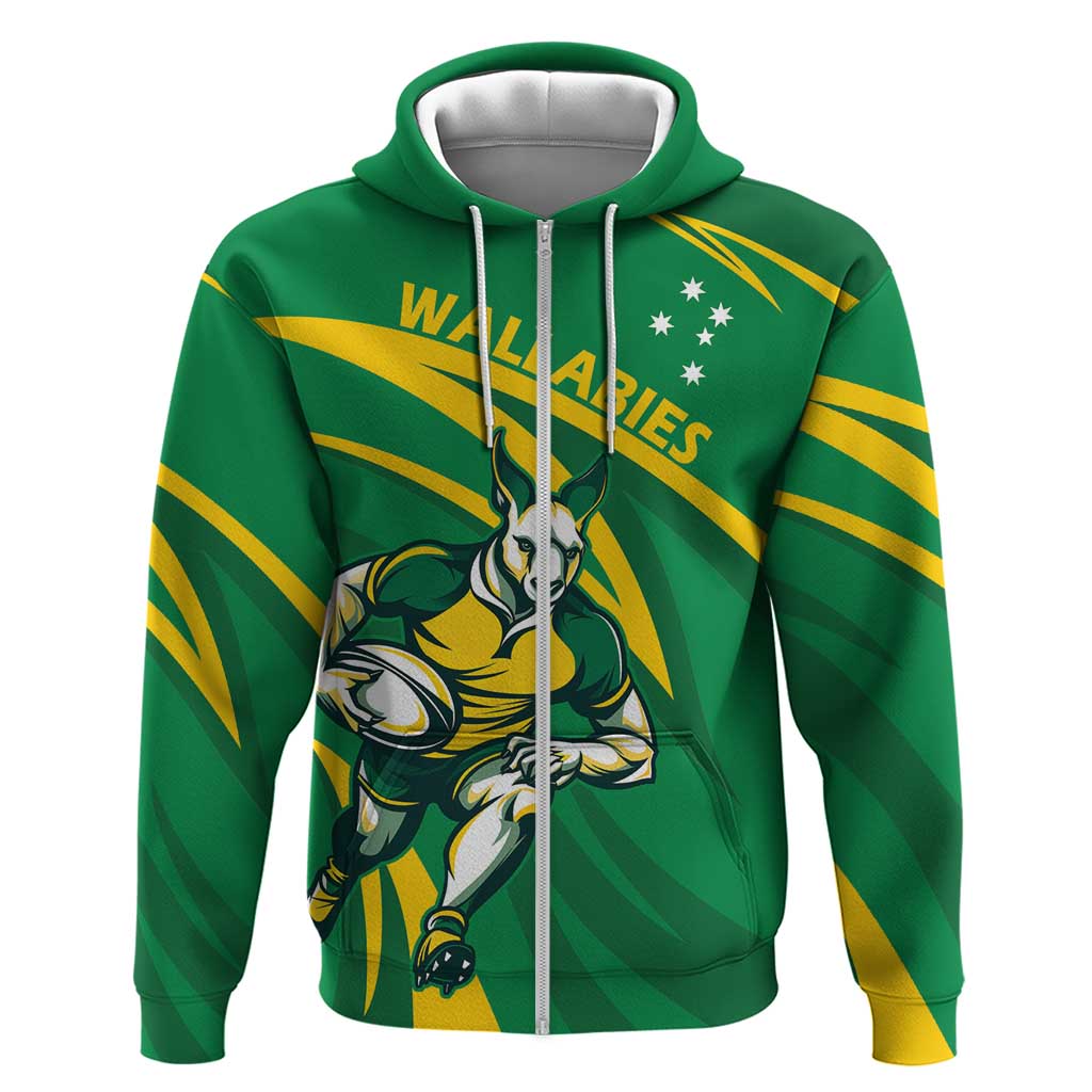 Personalized Australia Rugby Champion Hoodie Wallabies Mascot with Sporty Style LT9 - Vibe Hoodie Shop