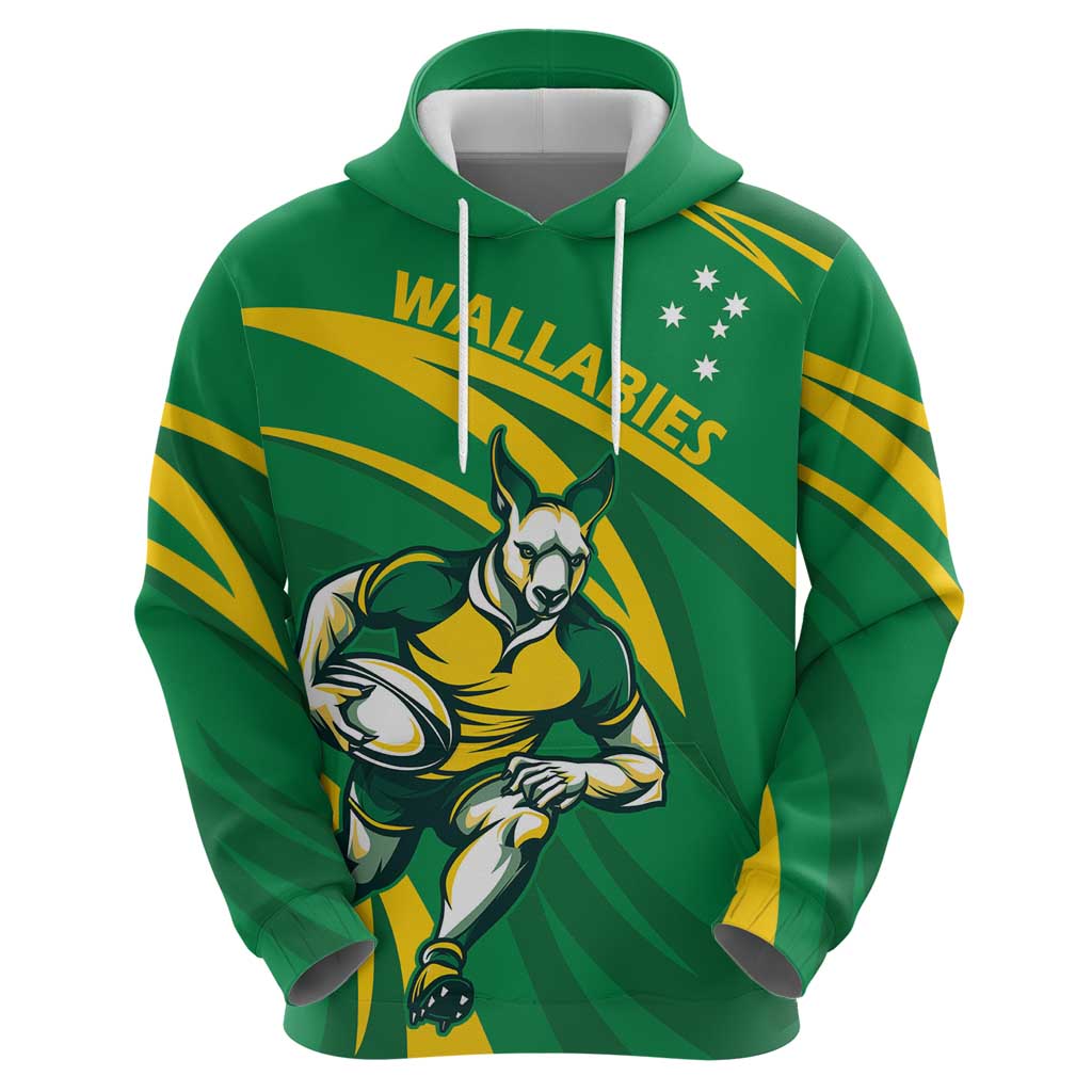 Personalized Australia Rugby Champion Hoodie Wallabies Mascot with Sporty Style LT9 - Vibe Hoodie Shop