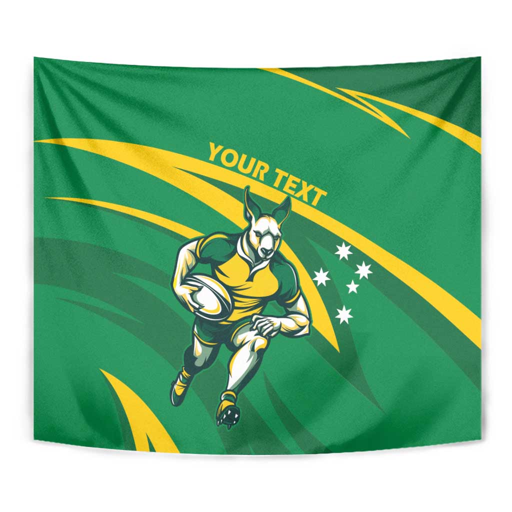 Personalized Australia Rugby Champion Tapestry Wallabies Mascot with Sporty Style - Vibe Hoodie Shop